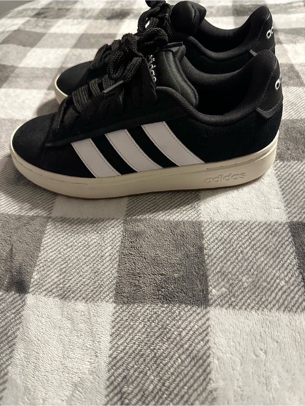 adidas Black & White Suede  Sneakers